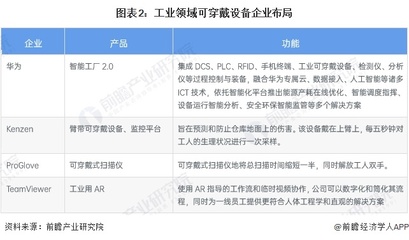 工业领域可穿戴设备企业布局软件技术推广服务的现状与趋势